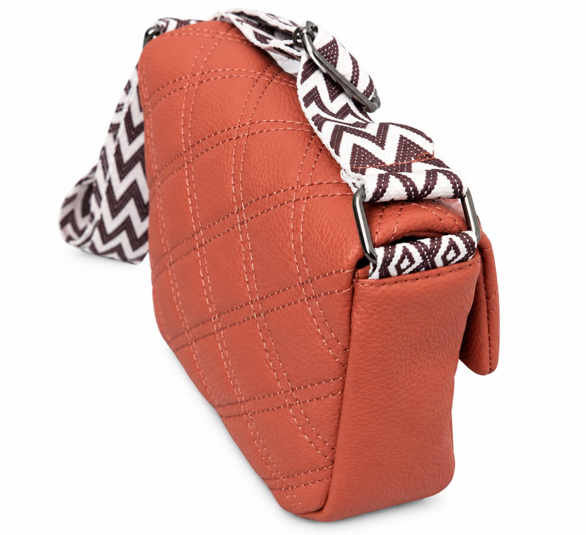RAUNIV Women Stylish PU Leather Sling Bag with Quilted Design, Adjustable Wide Strap
