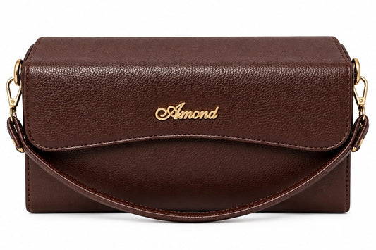 RAUNIV Women's BROWN PU Sling Bag | Stylish Crossbody Handbag