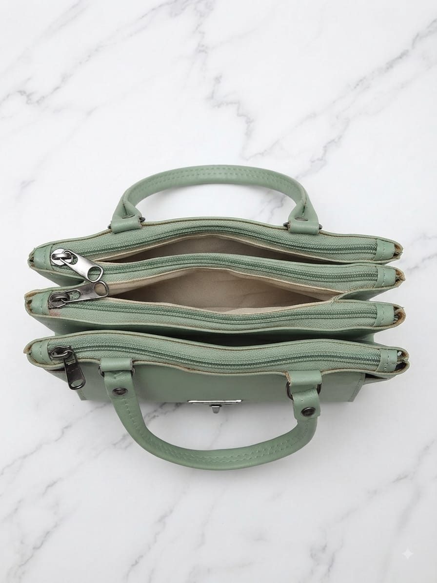 RauNiv Women’s Mint Green Structured Handbag