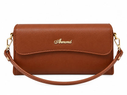 RAUNIV Women's TAN PU Sling Bag | Stylish Crossbody Handbag
