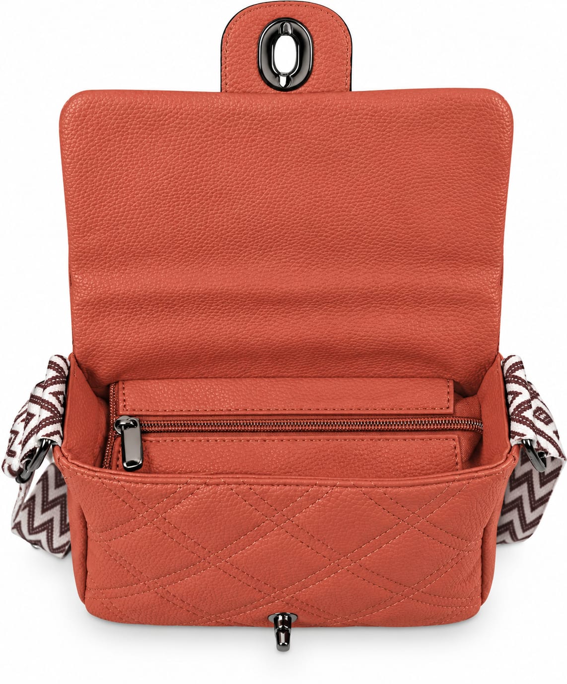 RAUNIV Women Stylish PU Leather Sling Bag with Quilted Design, Adjustable Wide Strap