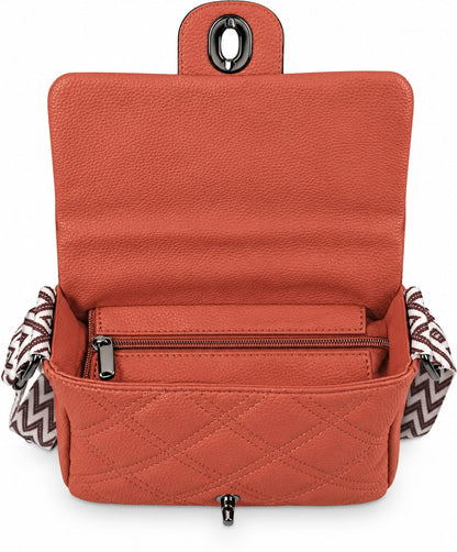 RAUNIV Women Stylish PU Leather Sling Bag with Quilted Design, Adjustable Wide Strap