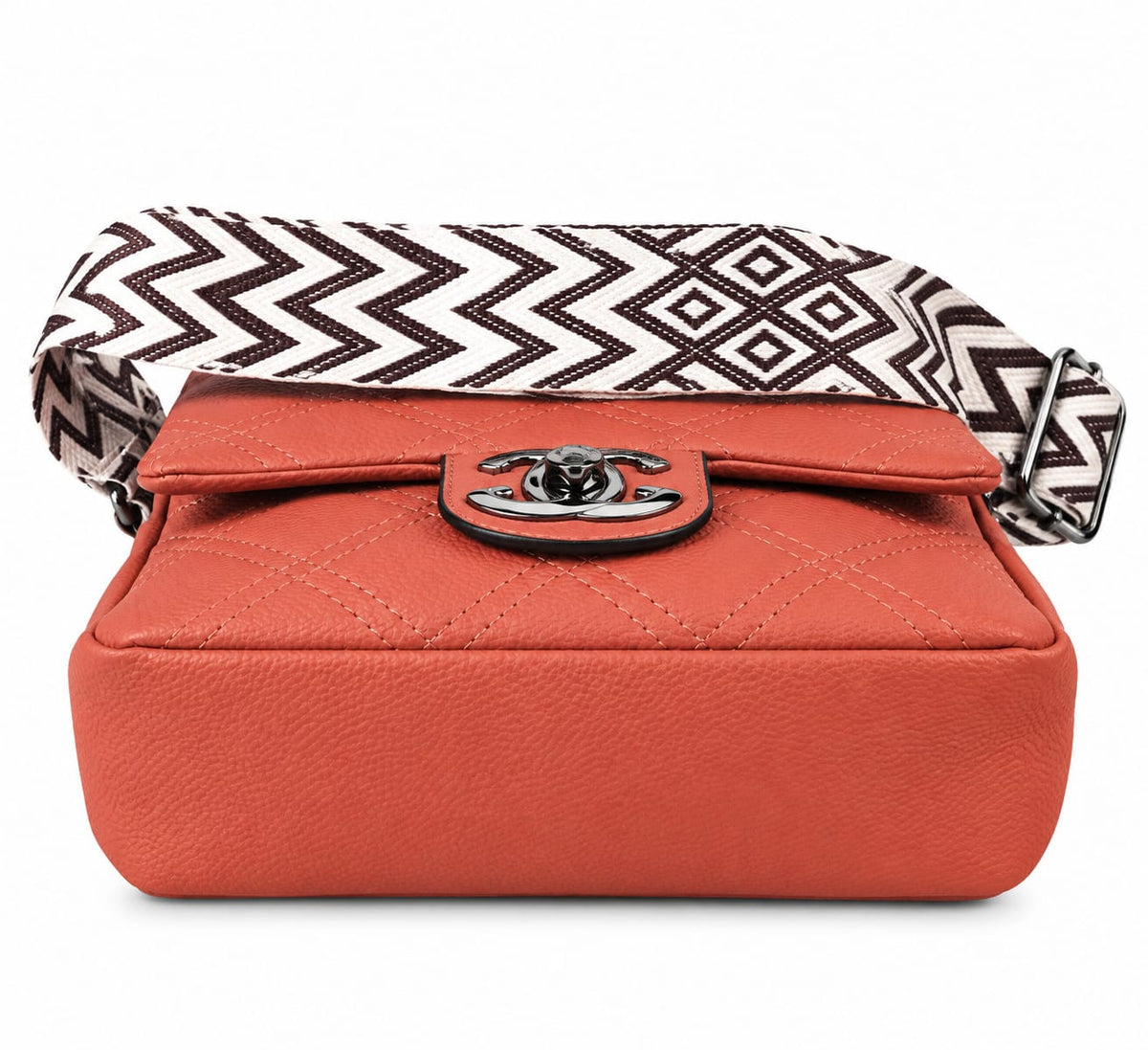 RAUNIV Women Stylish PU Leather Sling Bag with Quilted Design, Adjustable Wide Strap