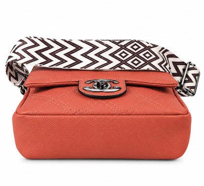 RAUNIV Women Stylish PU Leather Sling Bag with Quilted Design, Adjustable Wide Strap