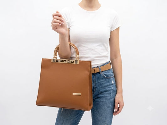 RAUNIV Women Brown PU Structured Handbag Sling Bag