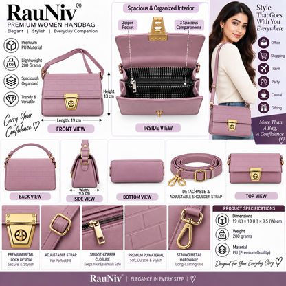 RAUNIV Women's Small Sling Bag | Premium PU Leather Crossbody Shoulder Bag