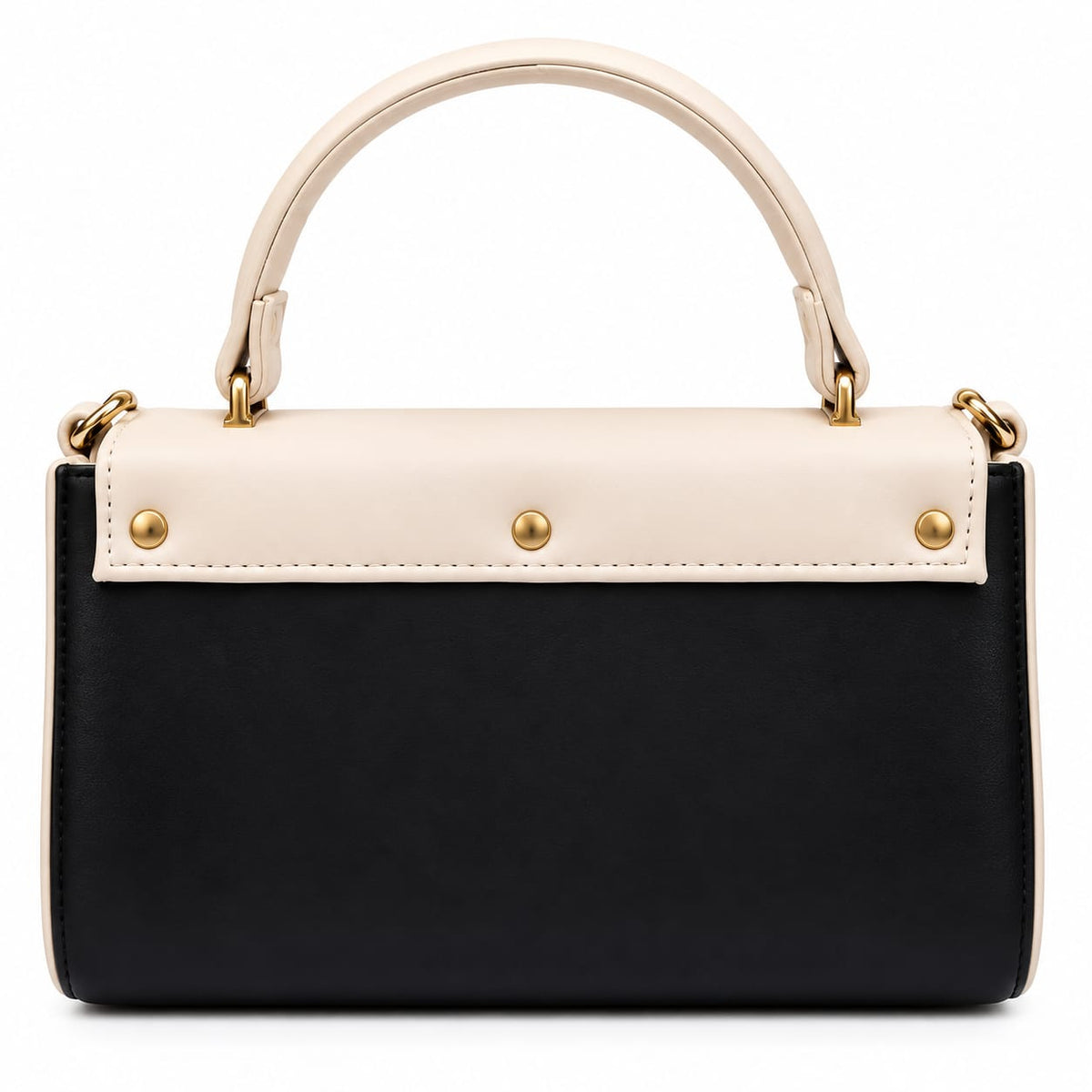 RAUNIV Women’s PU Leather Sling Bag, Black & Beige Stylish Crossbody Handbag