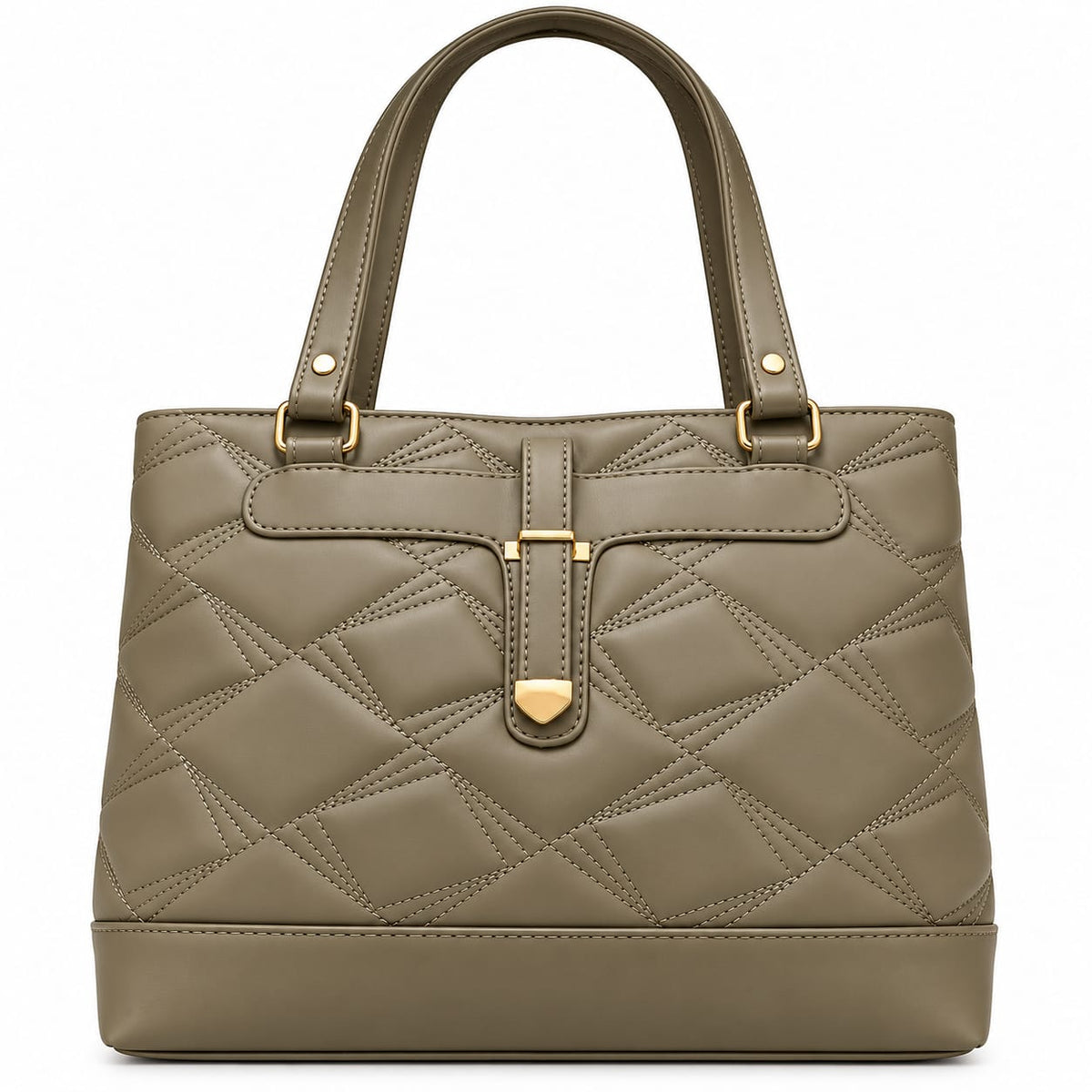 RAUNIV Women's Stylish Quilted PU Handbag | Spacious Top Handle Bag