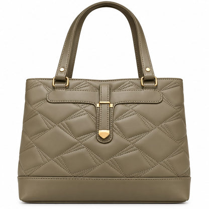 RAUNIV Women's Stylish Quilted PU Handbag | Spacious Top Handle Bag