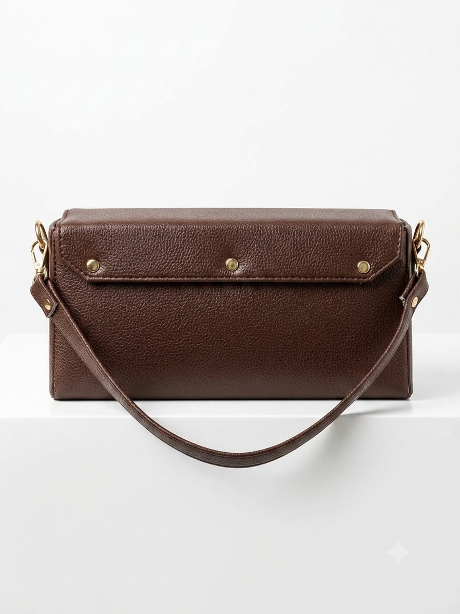 RAUNIV Women's BROWN PU Sling Bag | Stylish Crossbody Handbag