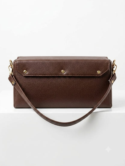 RAUNIV Women's BROWN PU Sling Bag | Stylish Crossbody Handbag