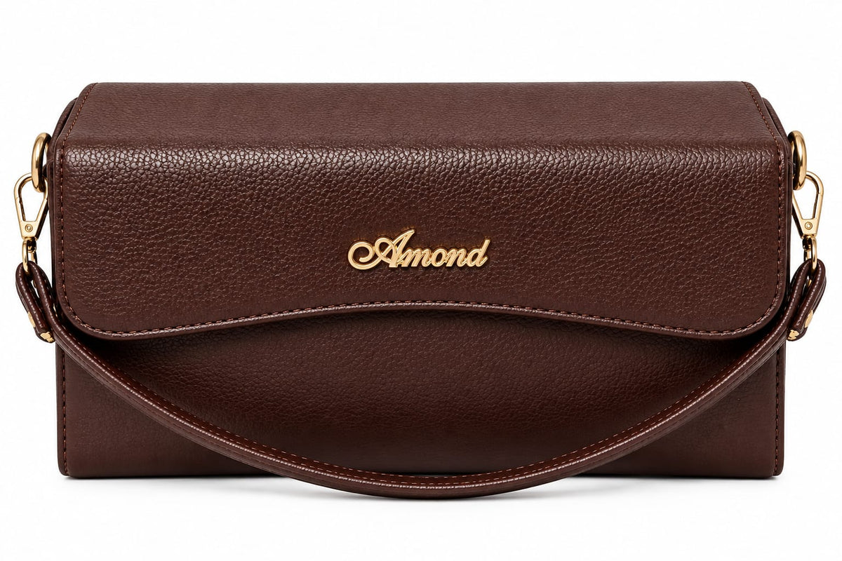 RAUNIV Women's BROWN PU Sling Bag | Stylish Crossbody Handbag