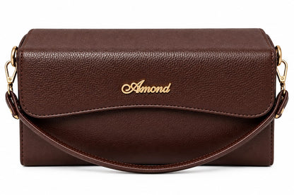RAUNIV Women's BROWN PU Sling Bag | Stylish Crossbody Handbag