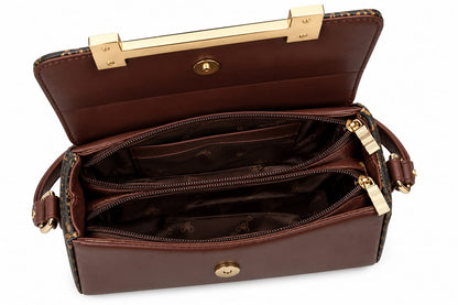 RAUNIV Women's Premium PU Leather Sling Bag | Stylish Brown Handbag