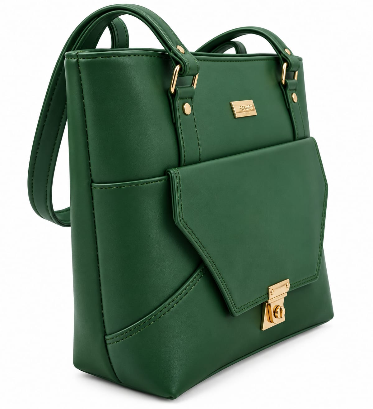 RAUNIV Women's Stylish GREEN PU Handbag | Spacious Shoulder Bag