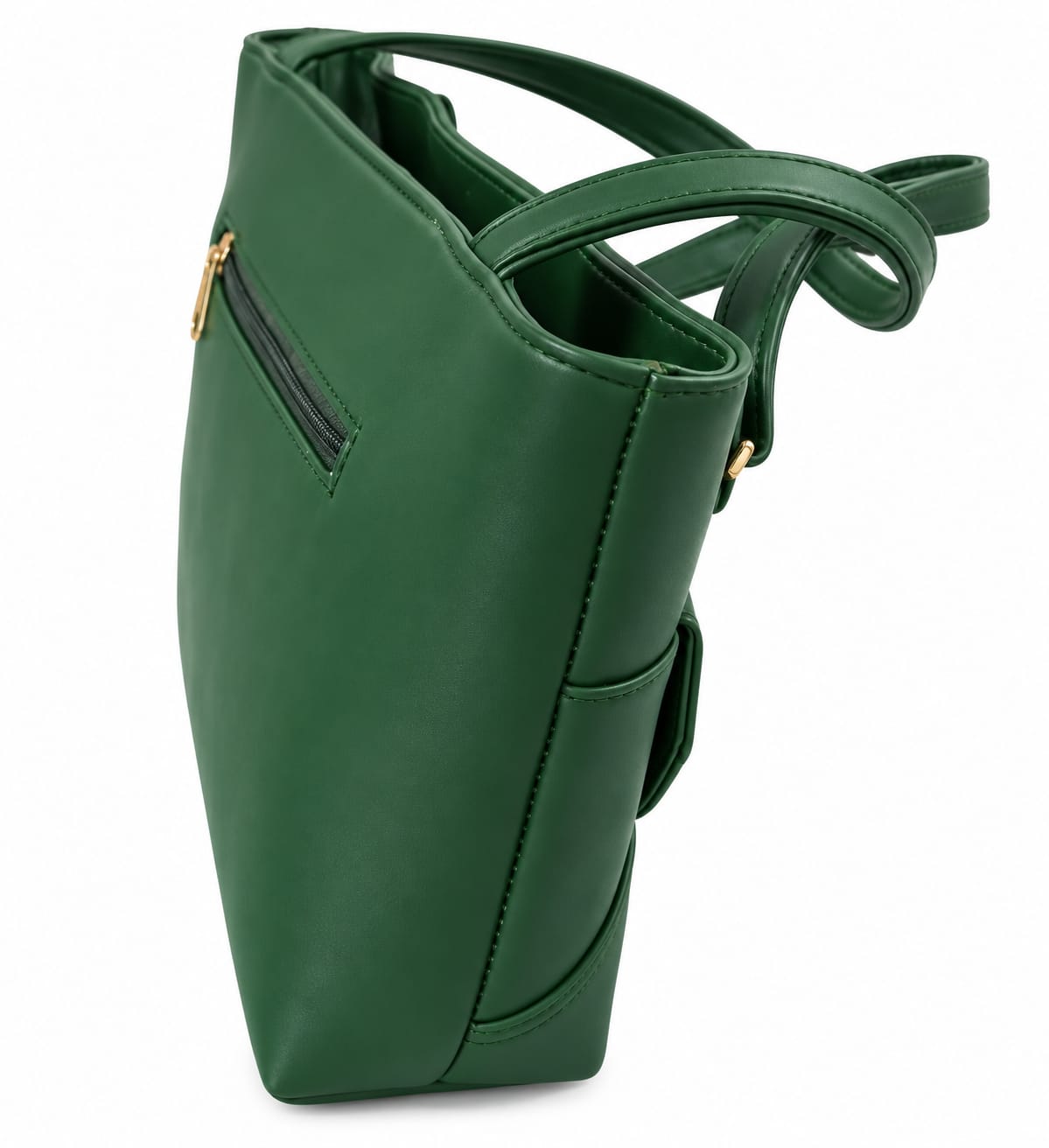 RAUNIV Women's Stylish GREEN PU Handbag | Spacious Shoulder Bag