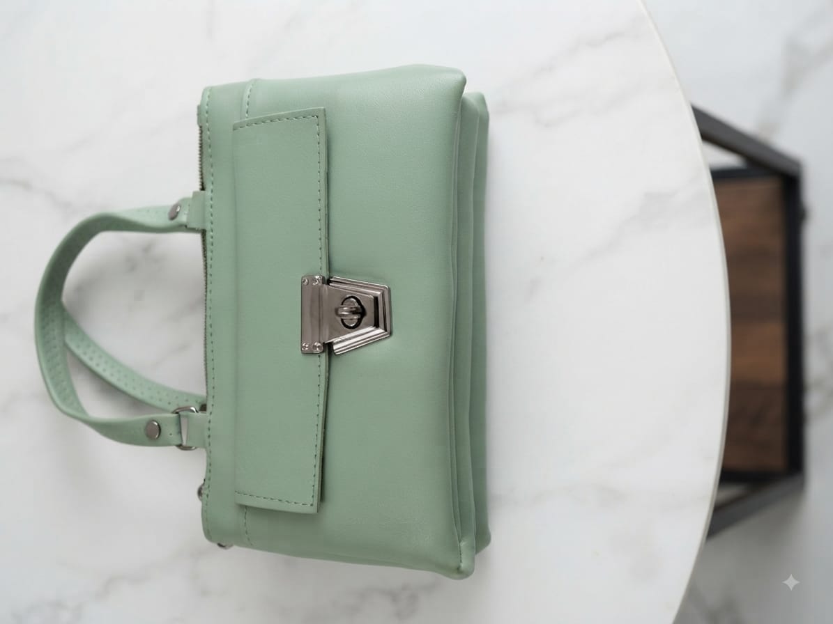 RauNiv Women’s Mint Green Structured Handbag