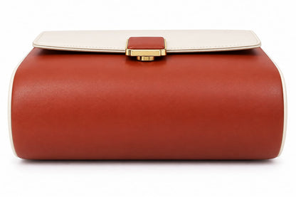 RAUNIV Women's Stylish PU Sling Bag with Adjustable Shoulder Strap, Tan & Cream